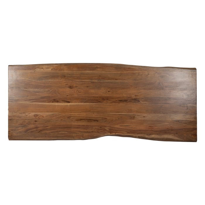 Mesa de Jantar em Madeira de Acácia Marrom 240 x 100 x 76 cm