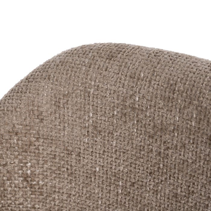 Beige-Brown Fabric-Wood Chair 51 X 55 X 75 Cm