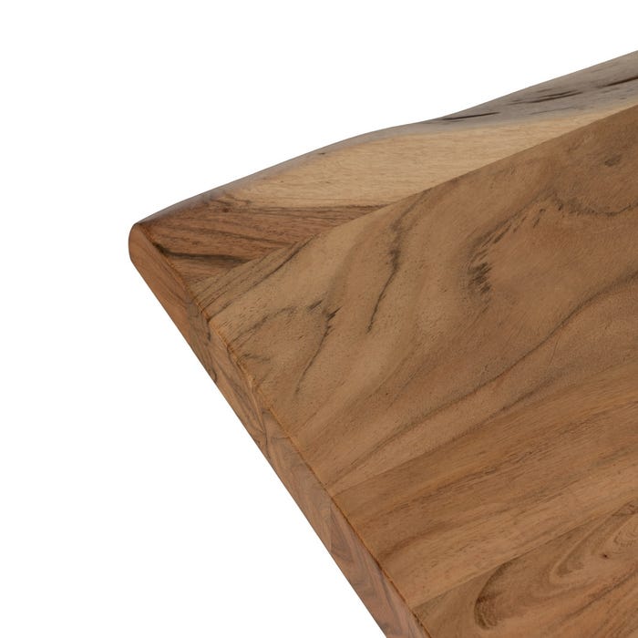 Mesa Comedor Natural Madera De Acacia 280 X 100 X 76 Cm