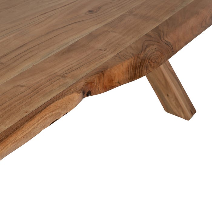 Mesa Comedor Natural Madera De Acacia 280 X 100 X 76 Cm