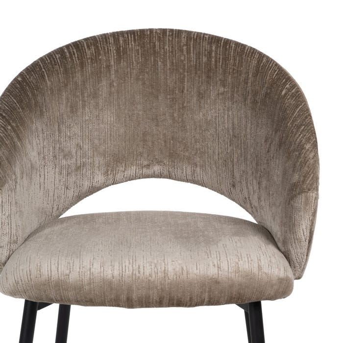 Silla Taupe Tejido-Metal Contract 58 X 60 X 80,50 Cm