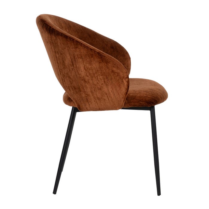 Silla Marrón Tejido-Metal Contract 58 X 60 X 80,50 Cm