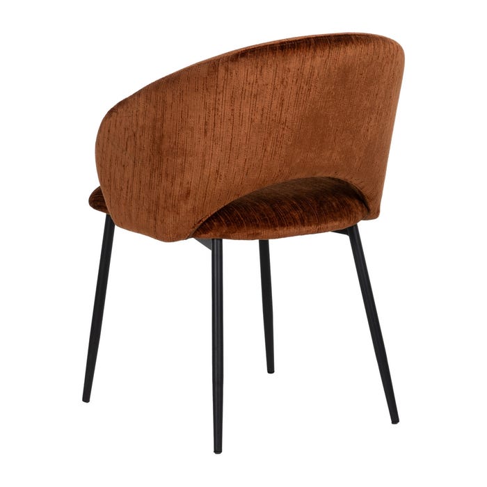 Silla Marrón Tejido-Metal Contract 58 X 60 X 80,50 Cm