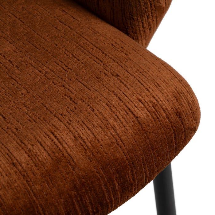 Silla Marrón Tejido-Metal Contract 58 X 60 X 80,50 Cm