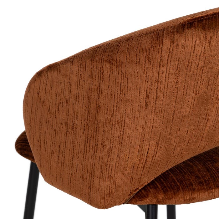 Silla Marrón Tejido-Metal Contract 58 X 60 X 80,50 Cm
