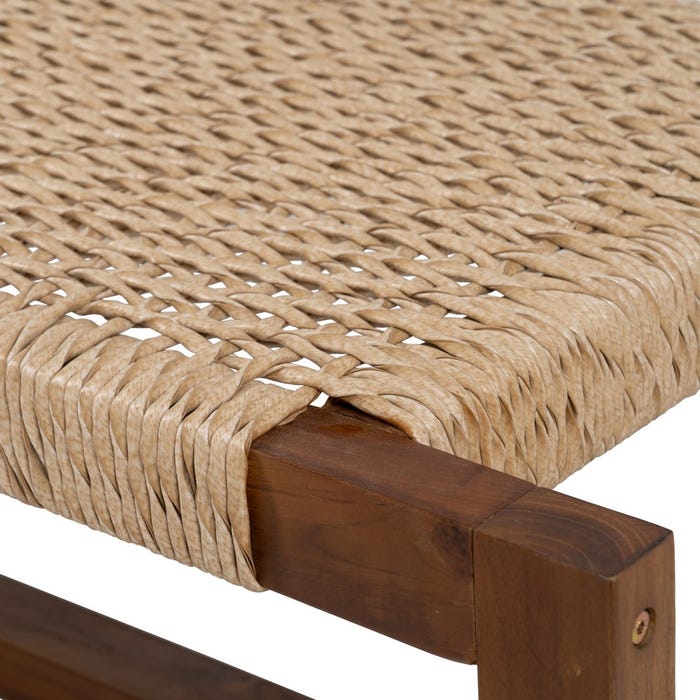 Banqueta Natural Madera De Teca Salón 138 X 49 X 36 Cm