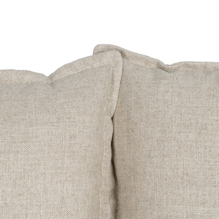 4-Seater Natural Fabric Sofa Living Room 220 x 100 x 91 cm