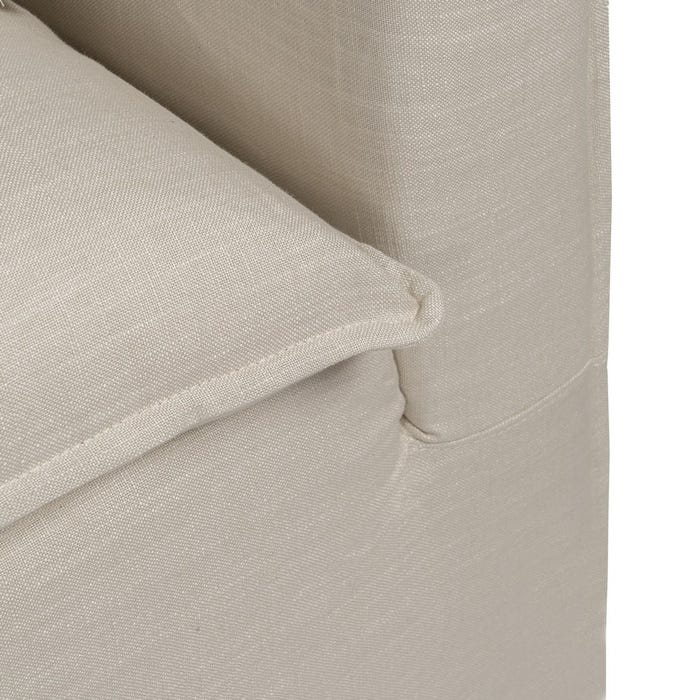 4 Seater Cream Fabric Sofa Living Room 220 X 100 X 91 Cm