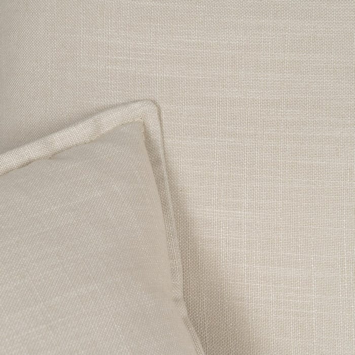 4 Seater Cream Fabric Sofa Living Room 220 X 100 X 91 Cm