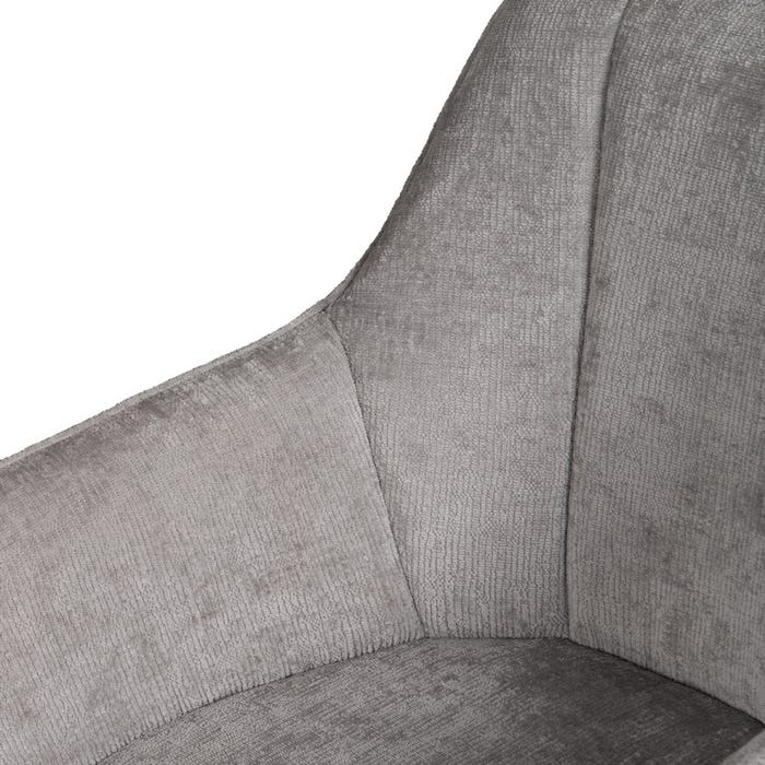 Silla Brazos Gris Claro Tejido-Metal 58 X 58 X 83 Cm