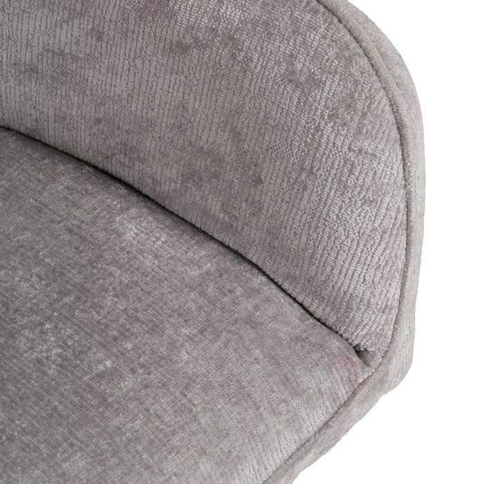 Silla Brazos Gris Claro Tejido-Metal 58 X 58 X 83 Cm