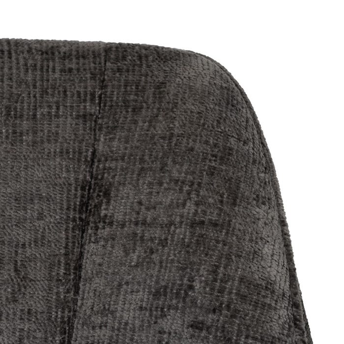Silla Brazos Gris Oscuro Tejido-Metal 58 X 58 X 83 Cm