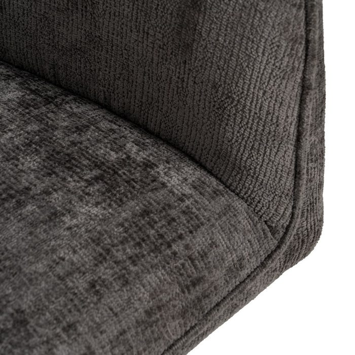 Silla Brazos Gris Oscuro Tejido-Metal 58 X 58 X 83 Cm