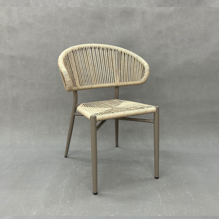 Silla Natural-Gris Pe-Aluminio Exterior 59 X 58 X 79 Cm