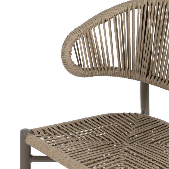 Silla Natural-Gris Pe-Aluminio Exterior 59 X 58 X 79 Cm