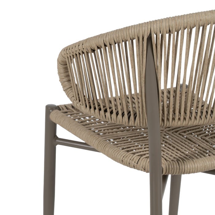 Silla Natural-Gris Pe-Aluminio Exterior 59 X 58 X 79 Cm