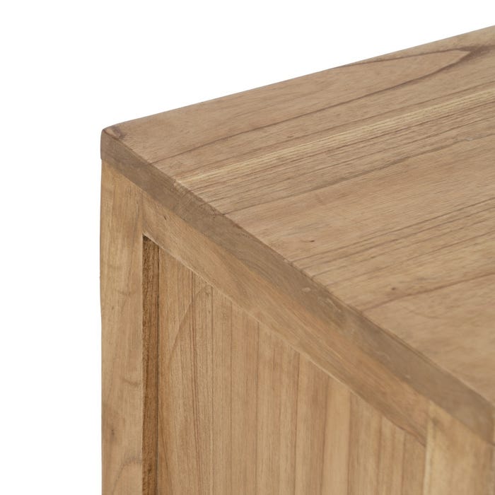 Mesita Natural Madera Mindi Dormitorio 45 X 35 X 55 Cm