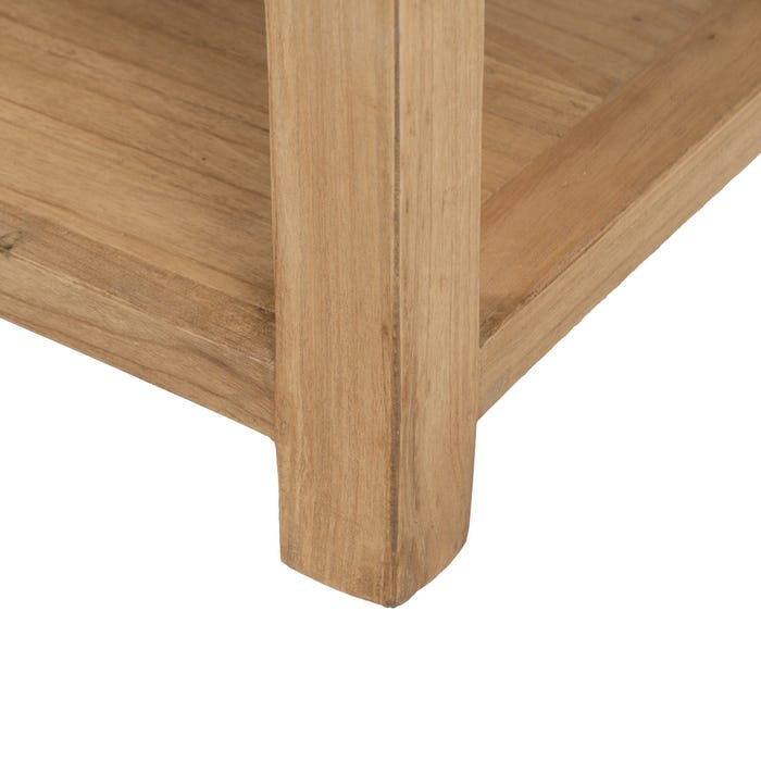 Mesita Natural Madera Mindi Dormitorio 60 X 35 X 65 Cm