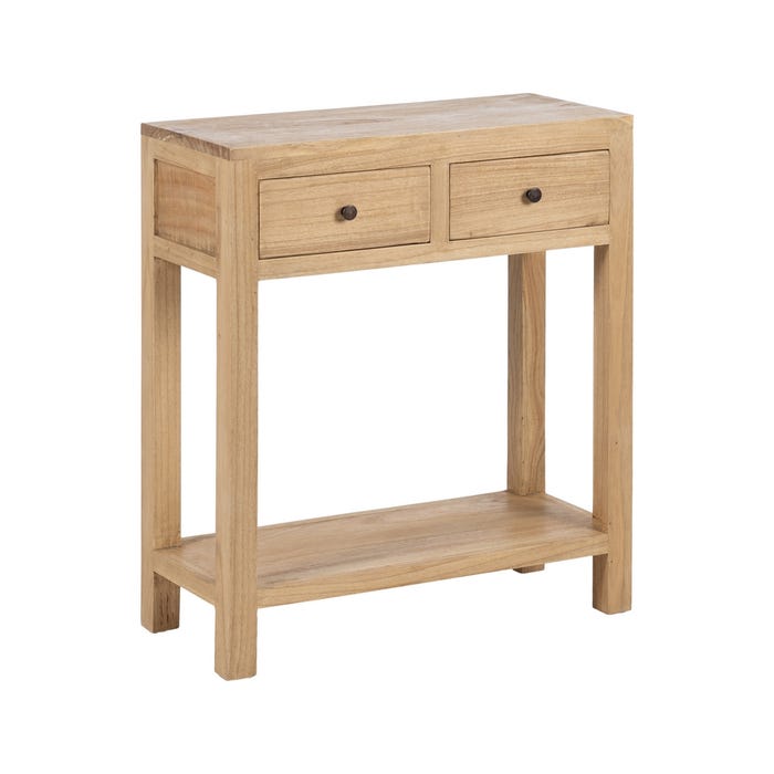 Consola Natural Madera Mindi Entrada 70 X 30 X 80 Cm