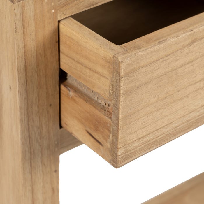 Consola Natural Madera Mindi Entrada 70 X 30 X 80 Cm