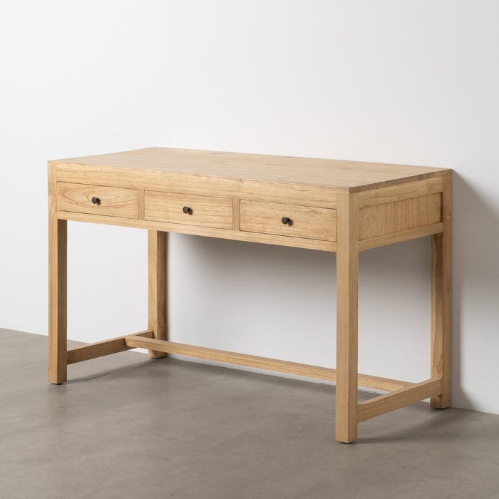 Mueble Auxiliar Natural Madera Mindi 130 X 55 X 77 Cm
