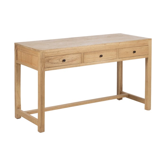 Escritorio Natural Madera Mindi 130 X 55 X 77 Cm