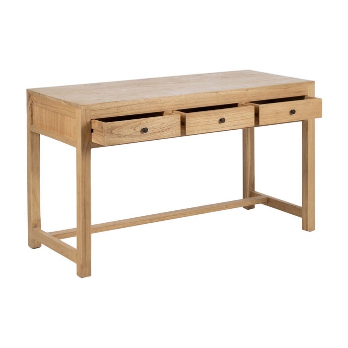 Mueble Auxiliar Natural Madera Mindi 130 X 55 X 77 Cm