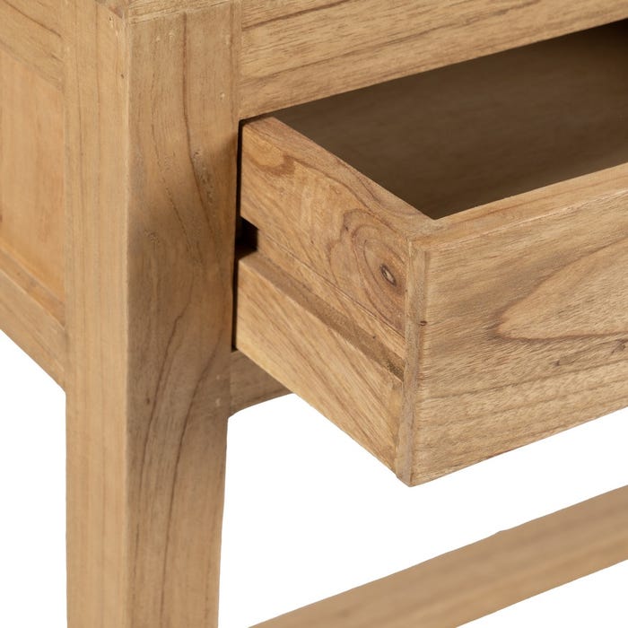 Mueble Auxiliar Natural Madera Mindi 130 X 55 X 77 Cm