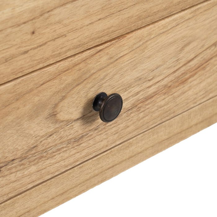 Mueble Auxiliar Natural Madera Mindi 130 X 55 X 77 Cm