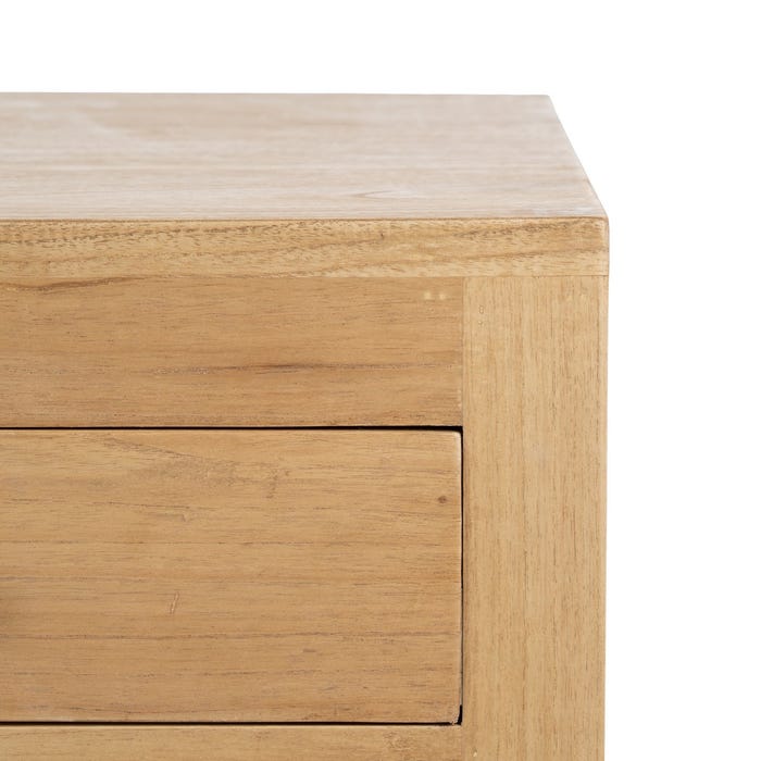 Mueble Auxiliar Natural Madera Mindi 130 X 55 X 77 Cm