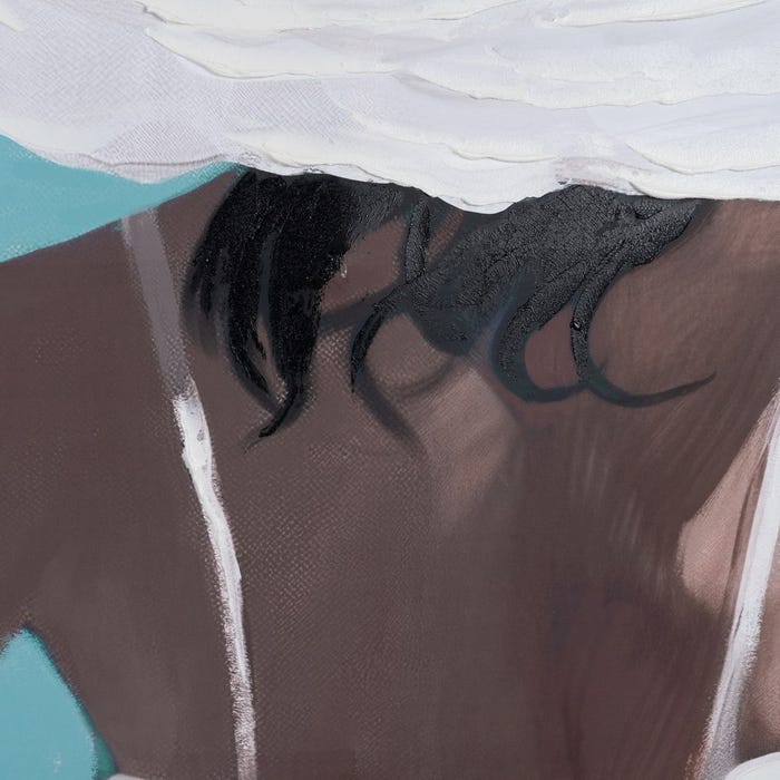 Quadro Pintura Menina Tela Decoração 100 X 140 Cm