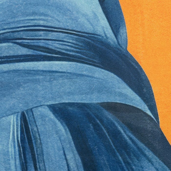 Cuadro Impresión Hombre Sombrero Tejido 103 X 143 Cm
