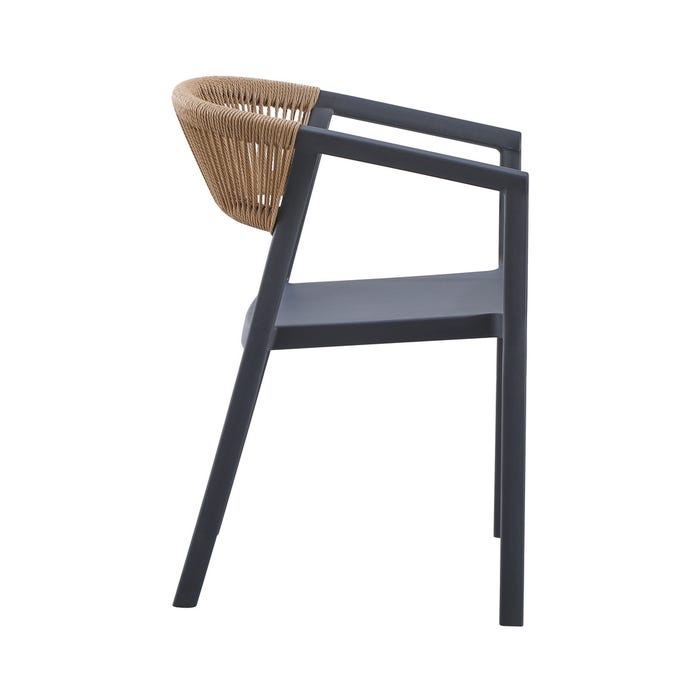 Silla Antracita Polipropileno 56 X 54 X 75,50 Cm