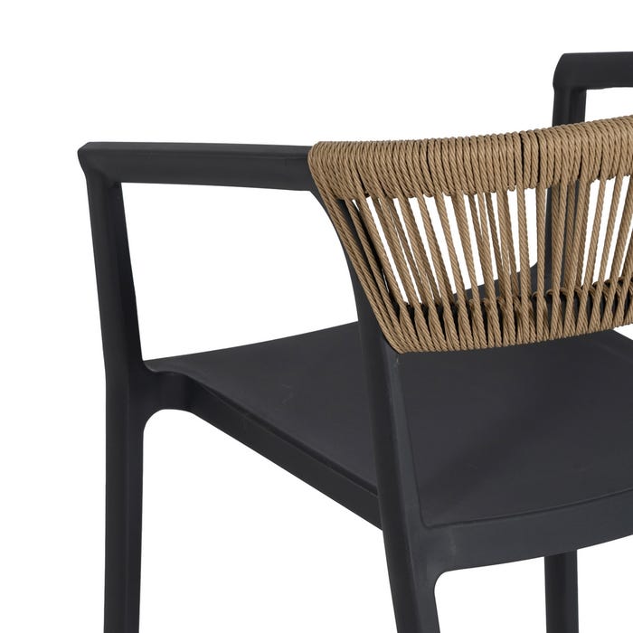 Silla Antracita Polipropileno 56 X 54 X 75,50 Cm