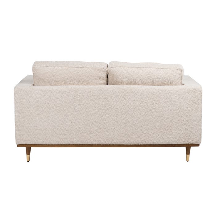 Sofá 2 Plazas Beige Tejido-Madera 172 X 91 X 84 Cm