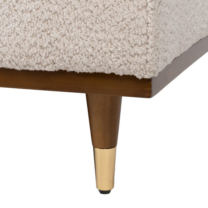 Sofá 2 Plazas Beige Tejido-Madera 172 X 91 X 84 Cm