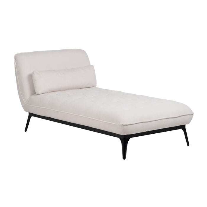 Chaise-Lounger Crema Tejido-Metal 168 X 90 X 82 Cm