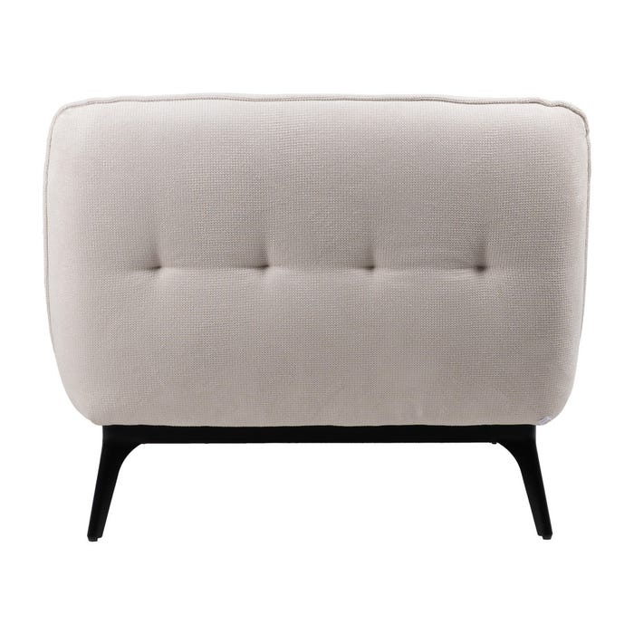 Chaise-Lounger Crema Tejido-Metal 168 X 90 X 82 Cm