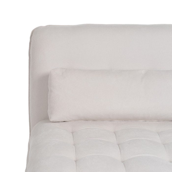 Chaise-Lounger Crema Tejido-Metal 168 X 90 X 82 Cm