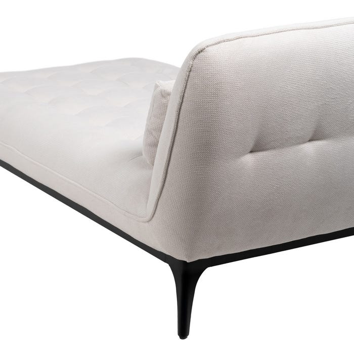 Chaise-Lounger Crema Tejido-Metal 168 X 90 X 82 Cm