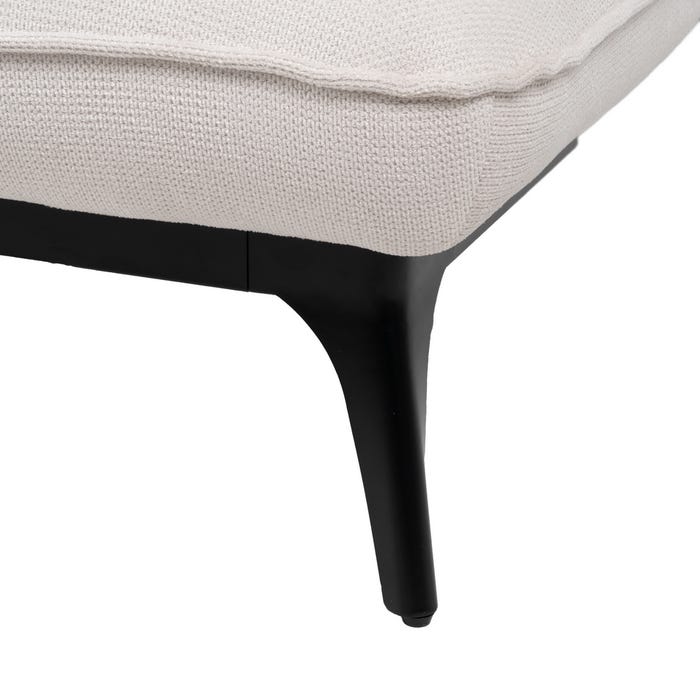 Chaise-Lounger Crema Tejido-Metal 168 X 90 X 82 Cm
