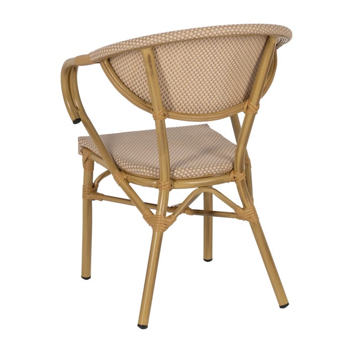Silla Beige Aluminio-Textileno Exterior 57 X 58,50 X 82 Cm