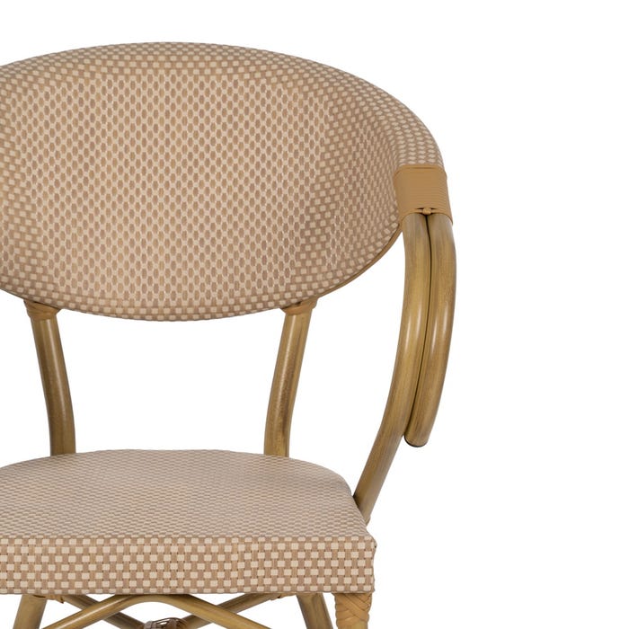 Silla Beige Aluminio-Textileno Exterior 57 X 58,50 X 82 Cm
