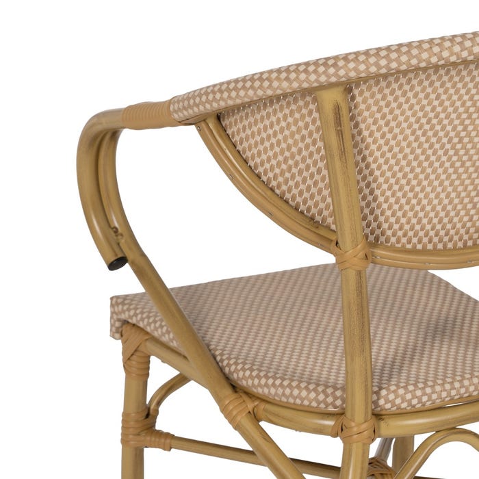 Silla Beige Aluminio-Textileno Exterior 57 X 58,50 X 82 Cm