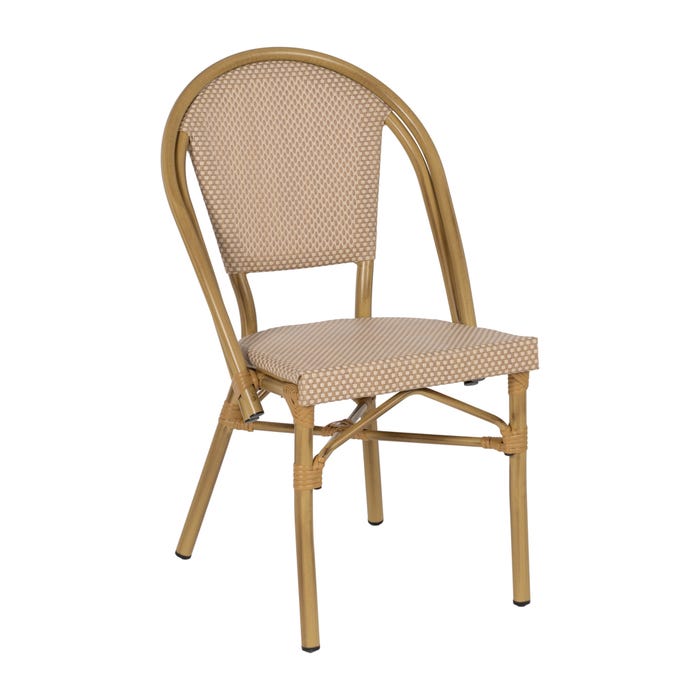 Silla Beige Aluminio-Textileno Exterior 50 X 54 X 85 Cm