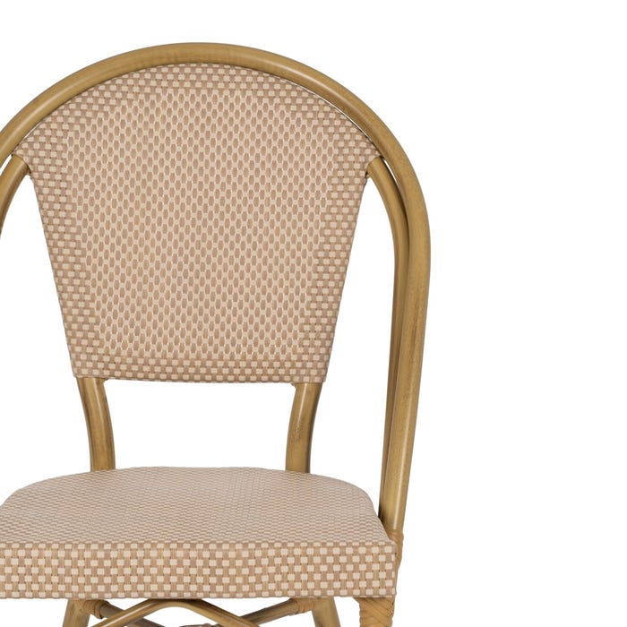 Silla Beige Aluminio-Textileno Exterior 50 X 54 X 85 Cm