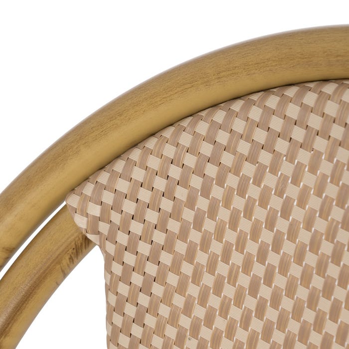 Silla Beige Aluminio-Textileno Exterior 50 X 54 X 85 Cm