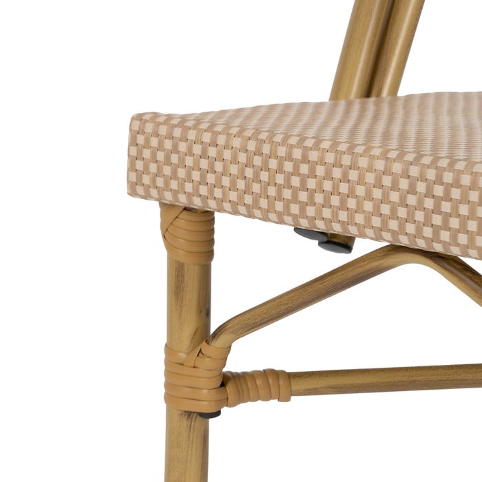 Silla Beige Aluminio-Textileno Exterior 50 X 54 X 85 Cm
