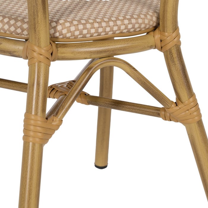Silla Beige Aluminio-Textileno Exterior 50 X 54 X 85 Cm