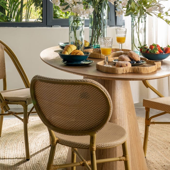 Silla Beige Aluminio-Textileno Exterior 47 X 60 X 79 Cm
